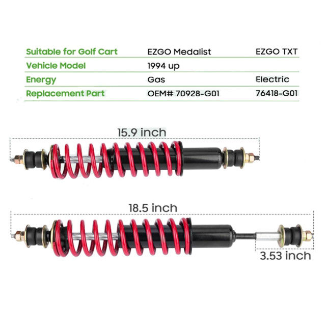گلف کارتی سنگین وظیفه کویل جلو / عقب جذب شوک برای EZGO TXT 94-up 70928G01