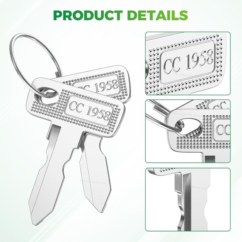 کلیدهای جرقه زنی کلاب خودرو DS Precedent 1012505 OEM جایگزین جفت کلید یدکی برنجی بادوام